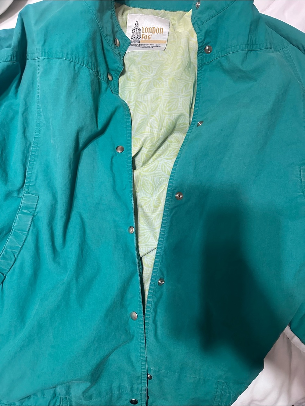 London Fog Teal/Green Men's Windbreaker Jacket